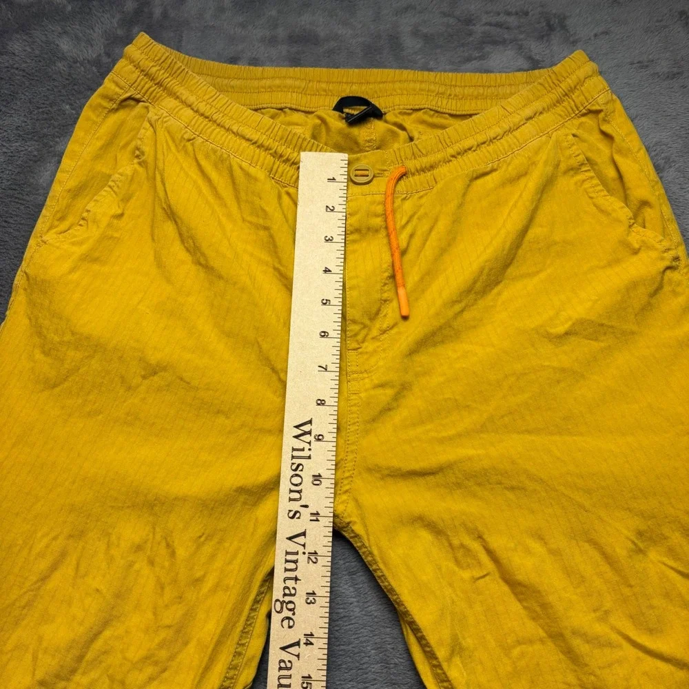 Cotopaxi Pants Mens L Mustard Yellow Ripstop Elastic Waist Drawstring Outdoor